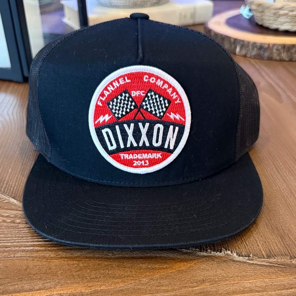DIXXON Black Cap with Red and White Patch